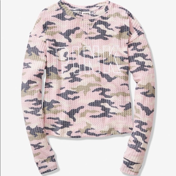 SOLD: VS PINK Camo Long Sleeve - Picture 2 of 5